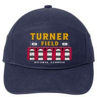 Vintage Atlanta Turner Field Baseball Stadium Classic Retro 7-Panel Snapback Hat