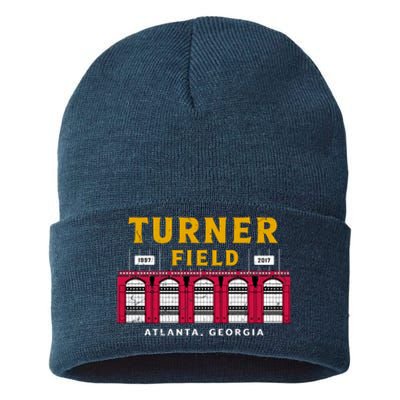 Vintage Atlanta Turner Field Baseball Stadium Classic Retro Sustainable Knit Beanie