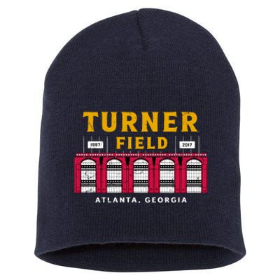 Vintage Atlanta Turner Field Baseball Stadium Classic Retro Short Acrylic Beanie