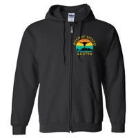 Vintage Austin Texas Keep It Weird Sunset Full Zip Hoodie