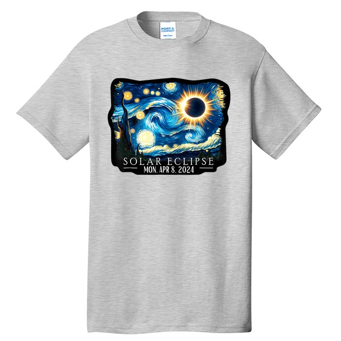 Vintage American Totality Starry Night Eclipse Solar 2024 Tall T-Shirt