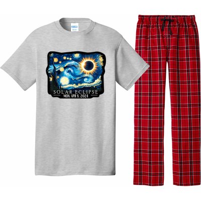 Vintage American Totality Starry Night Eclipse Solar 2024 Pajama Set