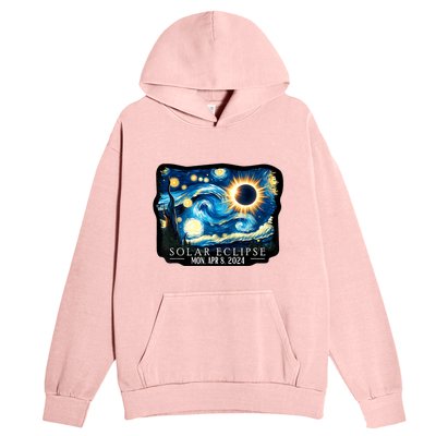 Vintage American Totality Starry Night Eclipse Solar 2024 Urban Pullover Hoodie