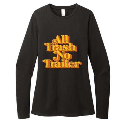 Vintage All Trash No Trailer Funny Country Pride Retro 70s Womens CVC Long Sleeve Shirt