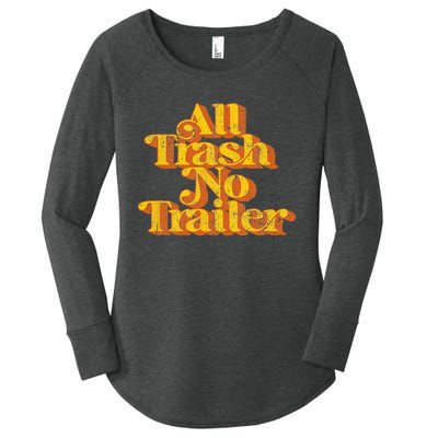 Vintage All Trash No Trailer Funny Country Pride Retro 70s Women's Perfect Tri Tunic Long Sleeve Shirt