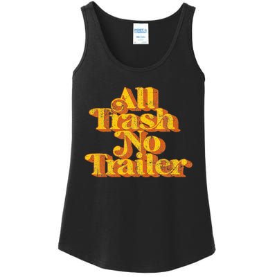 Vintage All Trash No Trailer Funny Country Pride Retro 70s Ladies Essential Tank