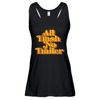 Vintage All Trash No Trailer Funny Country Pride Retro 70s Ladies Essential Flowy Tank