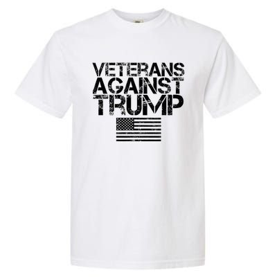 Veterans Against Trump Vintage Patriotic Flag Protest Garment-Dyed Heavyweight T-Shirt