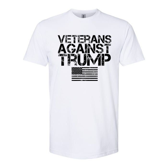 Veterans Against Trump Vintage Patriotic Flag Protest Softstyle CVC T-Shirt