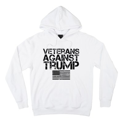 Veterans Against Trump Vintage Patriotic Flag Protest Hoodie