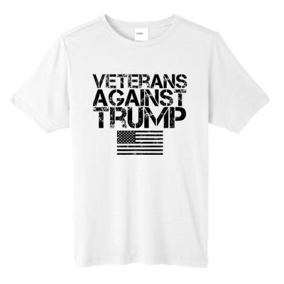 Veterans Against Trump Vintage Patriotic Flag Protest Tall Fusion ChromaSoft Performance T-Shirt