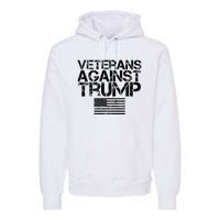 Veterans Against Trump Vintage Patriotic Flag Protest Premium Hoodie