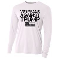 Veterans Against Trump Vintage Patriotic Flag Protest Cooling Performance Long Sleeve Crew