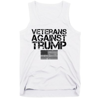 Veterans Against Trump Vintage Patriotic Flag Protest Tank Top