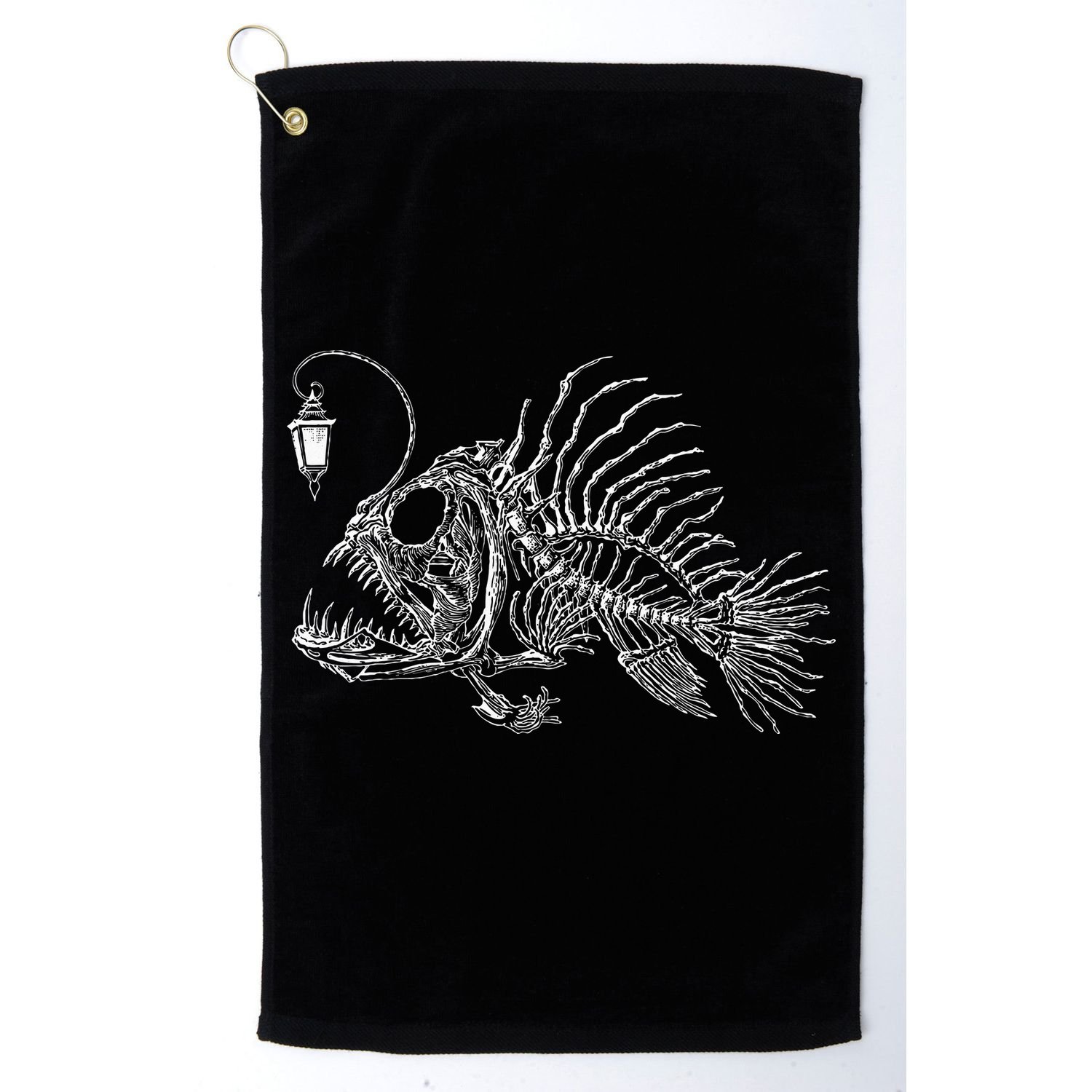 Vintage Angus The Anglerfish Skeleton Cottagecore Aesthetic Golf Towel