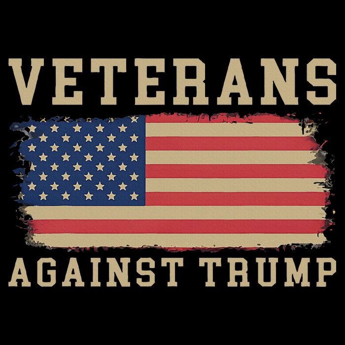 Veterans Against Trump Vintage Usa American Flag Military Tall T-Shirt