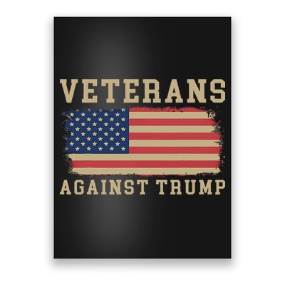 Veterans Against Trump Vintage Usa American Flag Military Poster