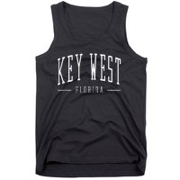 Vintage Arched Text Key West Florida Vacation Souvenir Tank Top