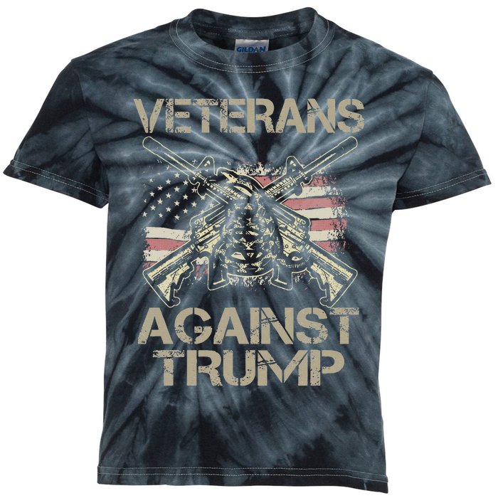 Veterans Against Trump Military Anti Trump Vet Kids Tie-Dye T-Shirt