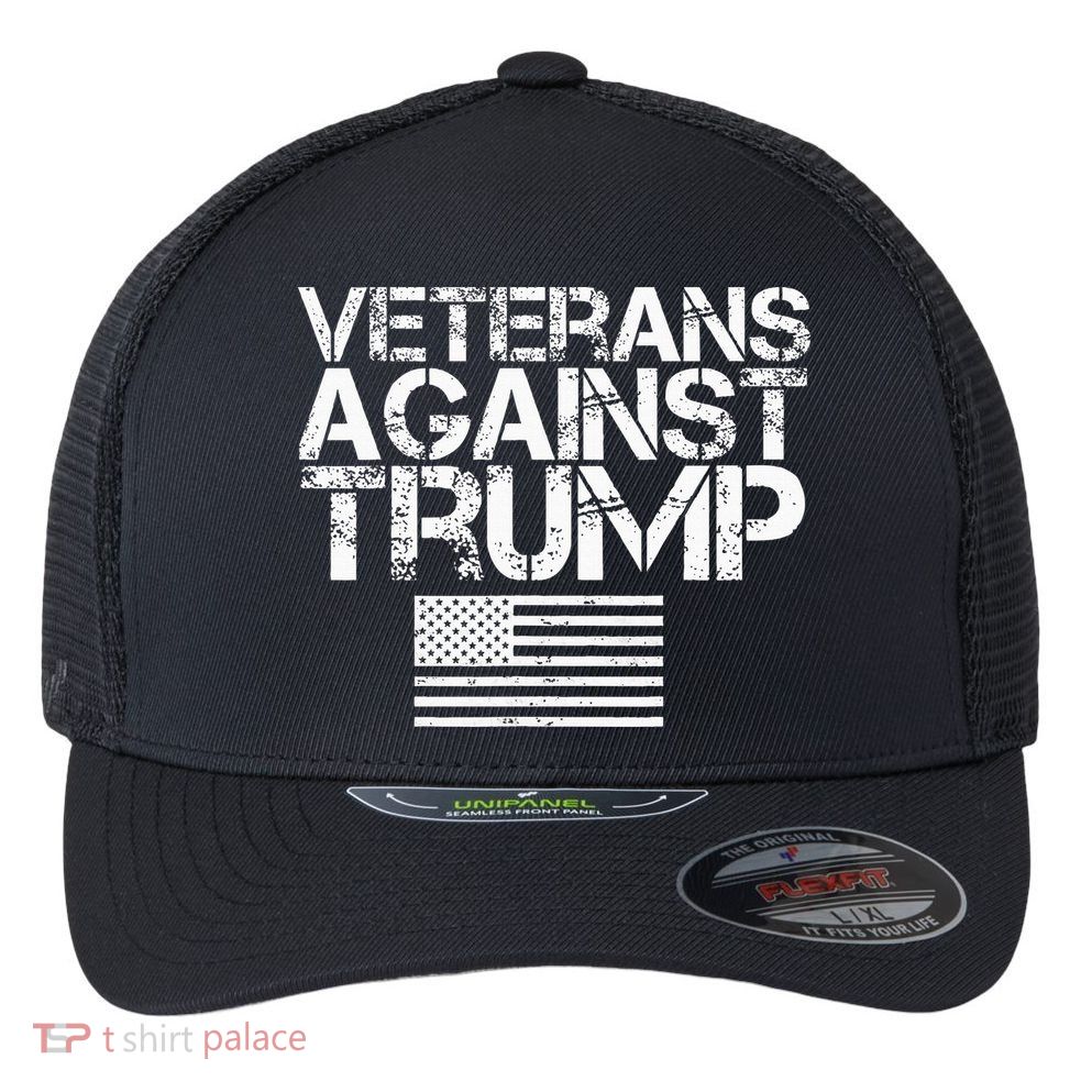 Veterans Against Trump  Flexfit Unipanel Trucker Cap