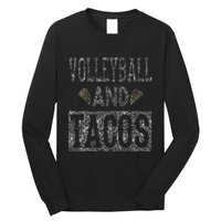 Volleyball and Tacos Funny Taco Distressed Foodie Long Sleeve Shirt