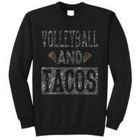 Volleyball and Tacos Funny Taco Distressed Foodie Sweatshirt