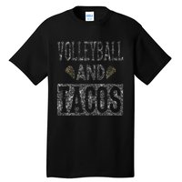 Volleyball and Tacos Funny Taco Distressed Foodie Tall T-Shirt