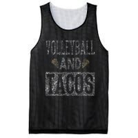 Volleyball and Tacos Funny Taco Distressed Foodie Mesh Reversible Basketball Jersey Tank