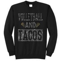 Volleyball and Tacos Funny Taco Distressed Foodie Tall Sweatshirt