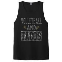 Volleyball and Tacos Funny Taco Distressed Foodie PosiCharge Competitor Tank