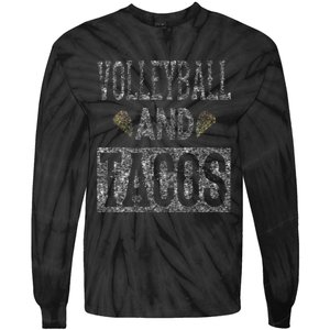 Volleyball and Tacos Funny Taco Distressed Foodie Tie-Dye Long Sleeve Shirt