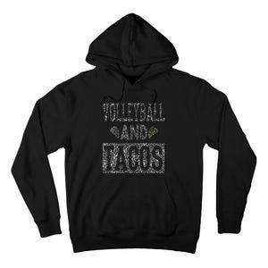 Volleyball and Tacos Funny Taco Distressed Foodie Tall Hoodie