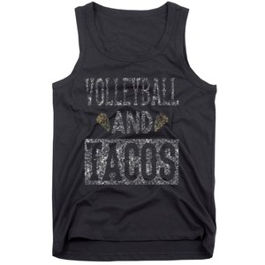 Volleyball and Tacos Funny Taco Distressed Foodie Tank Top