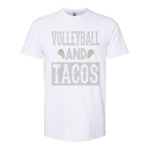 Volleyball and Tacos Funny Taco Distressed Foodie Softstyle CVC T-Shirt