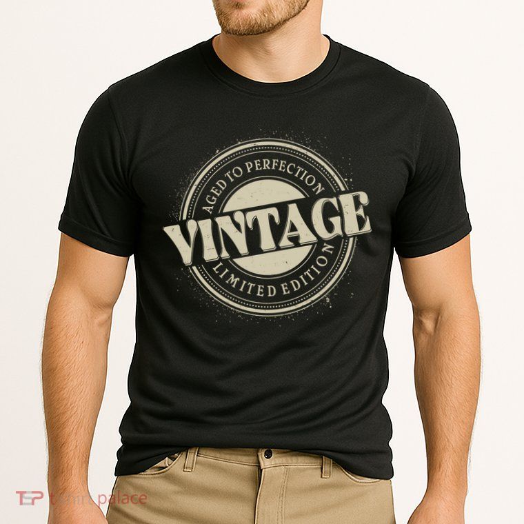 Vintage Age To Perfection Limited Edition Stamp Emblem Performance Shirt