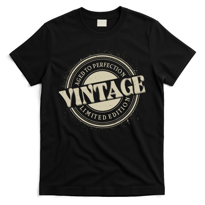 Vintage Age To Perfection Limited Edition Stamp Emblem T-Shirt