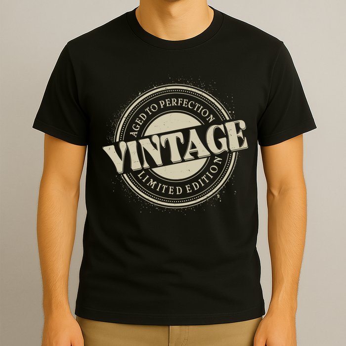 Vintage Age To Perfection Limited Edition Stamp Emblem T-Shirt