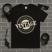 Vintage Age To Perfection Limited Edition Stamp Emblem T-Shirt