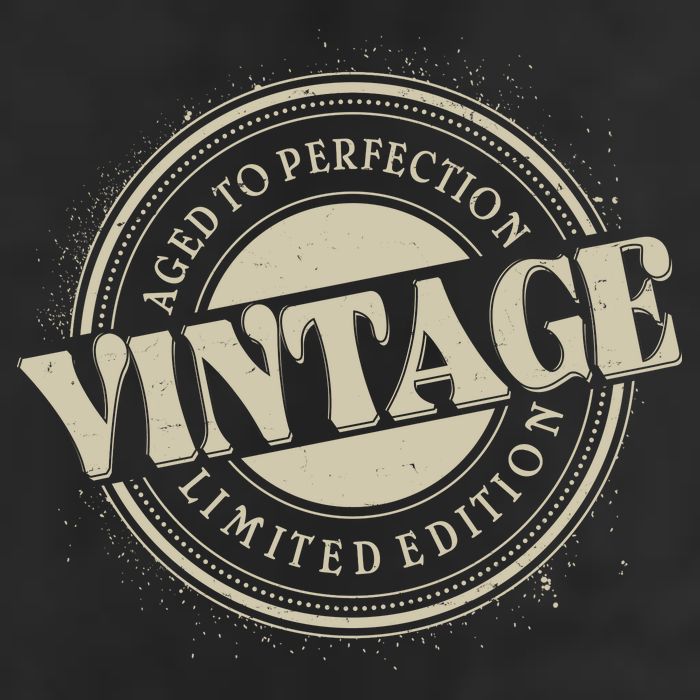 Vintage Age To Perfection Limited Edition Stamp Emblem Beanie