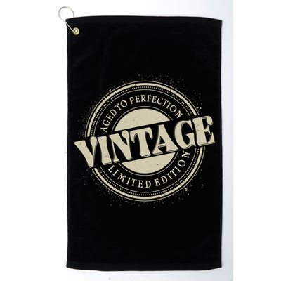Vintage Age To Perfection Limited Edition Stamp Emblem Golf Towel