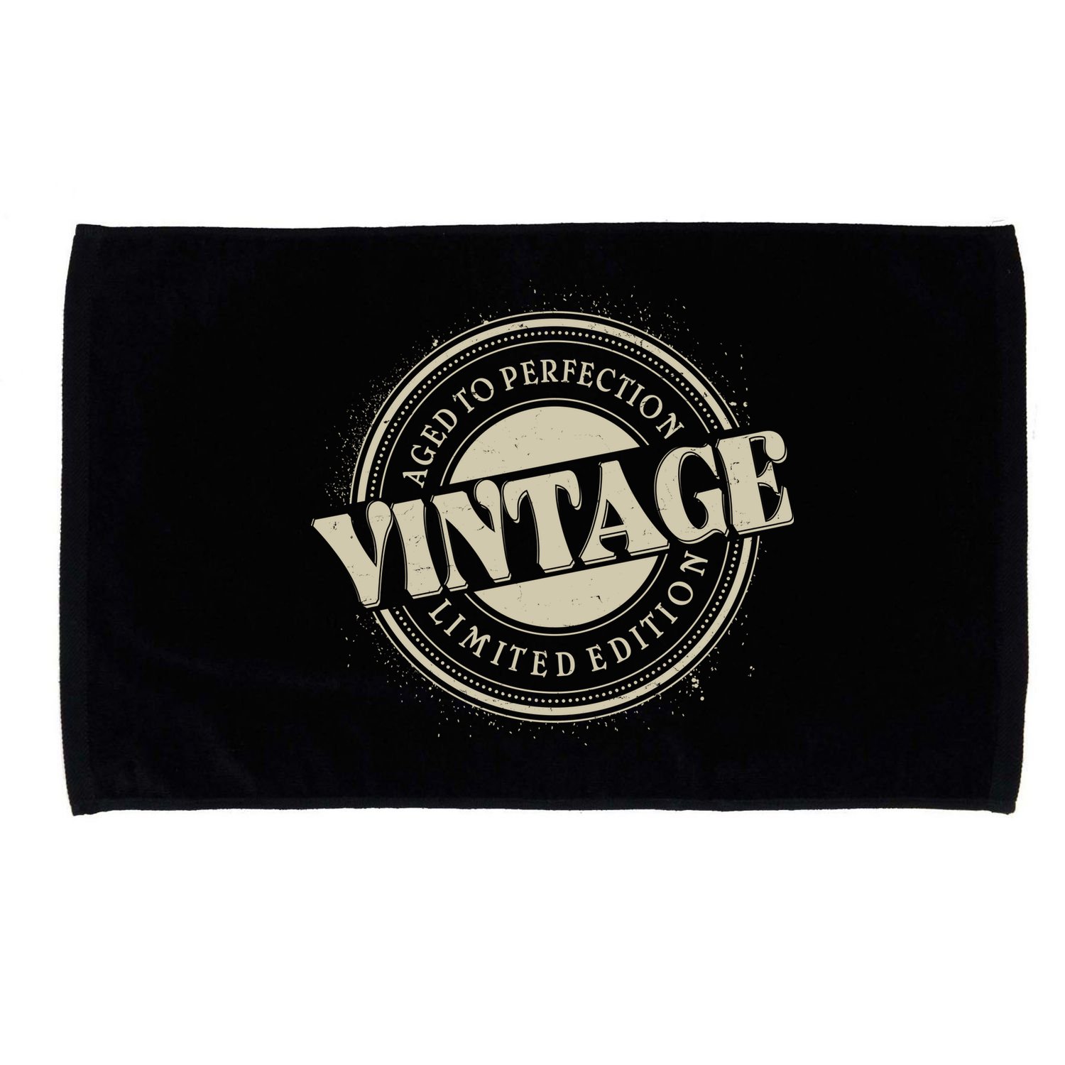 Vintage Age To Perfection Limited Edition Stamp Emblem Microfiber Hand Towel
