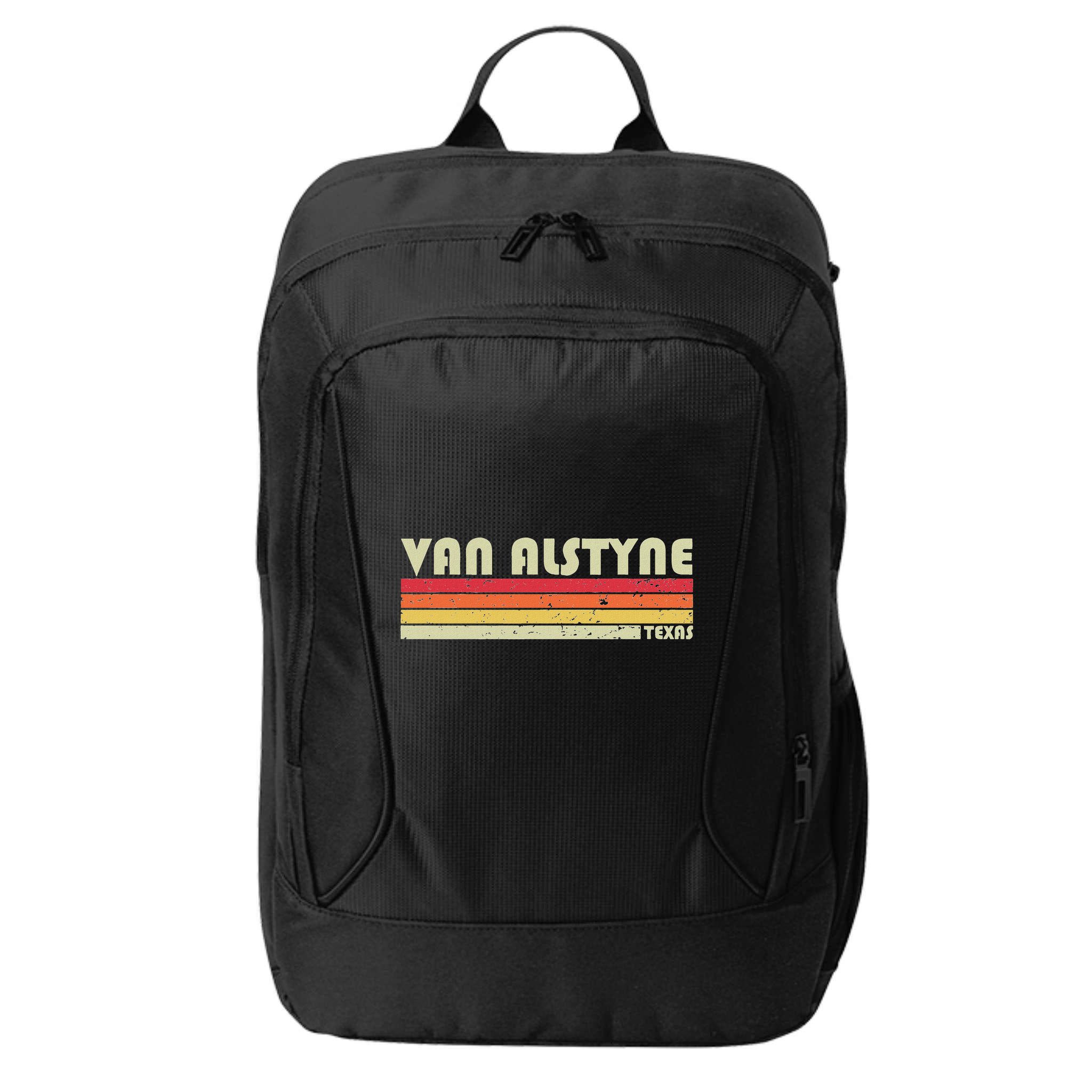 Van Alstyne Tx Texas Funny City Home Root Gift Retro 70s 80s City Backpack