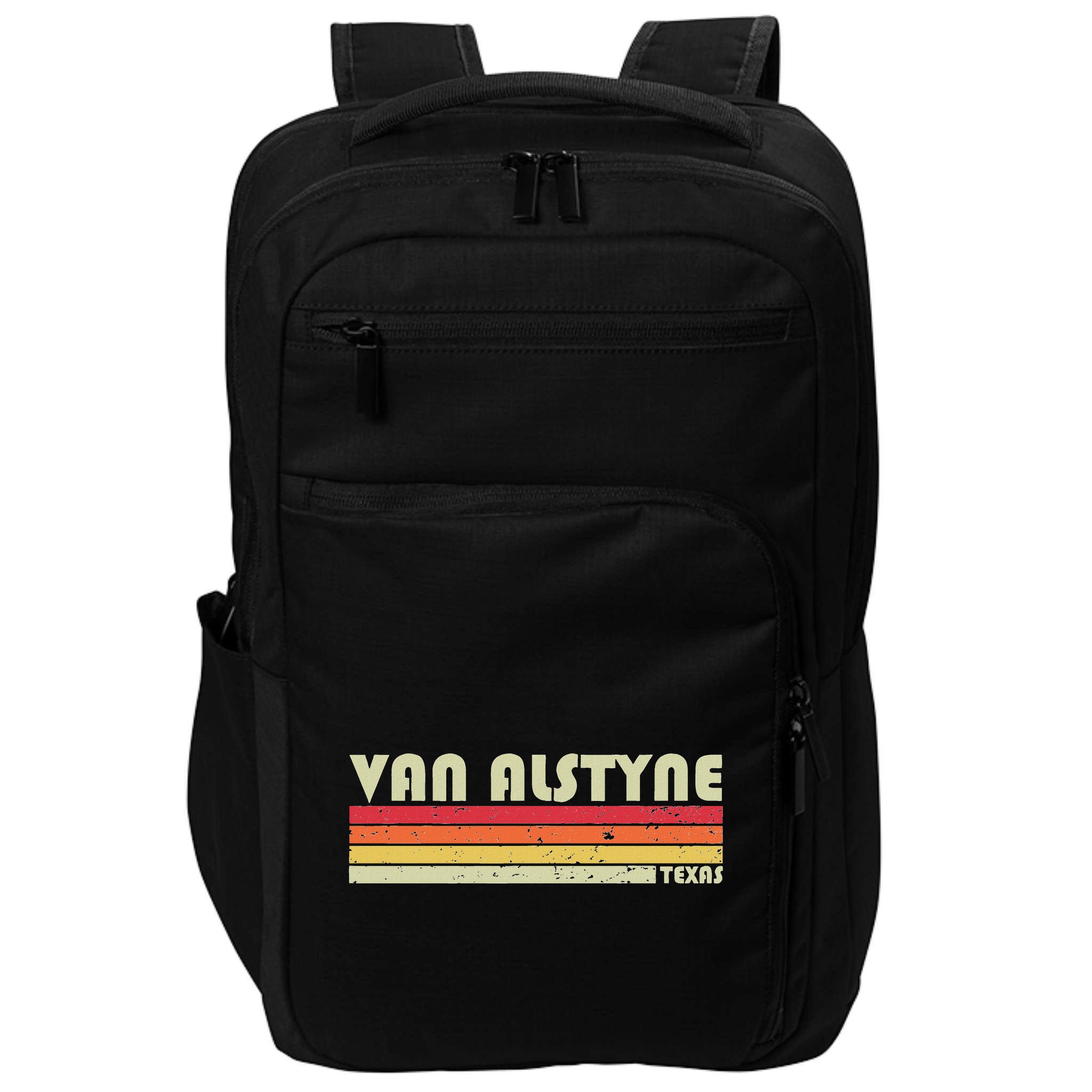 Van Alstyne Tx Texas Funny City Home Root Gift Retro 70s 80s Impact Tech Backpack