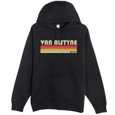 Van Alstyne Tx Texas Funny City Home Root Gift Retro 70s 80s Premium Pullover Hoodie