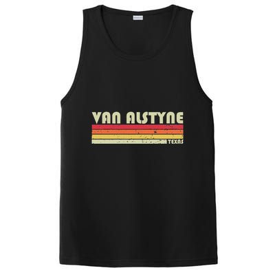 Van Alstyne Tx Texas Funny City Home Root Gift Retro 70s 80s PosiCharge Competitor Tank