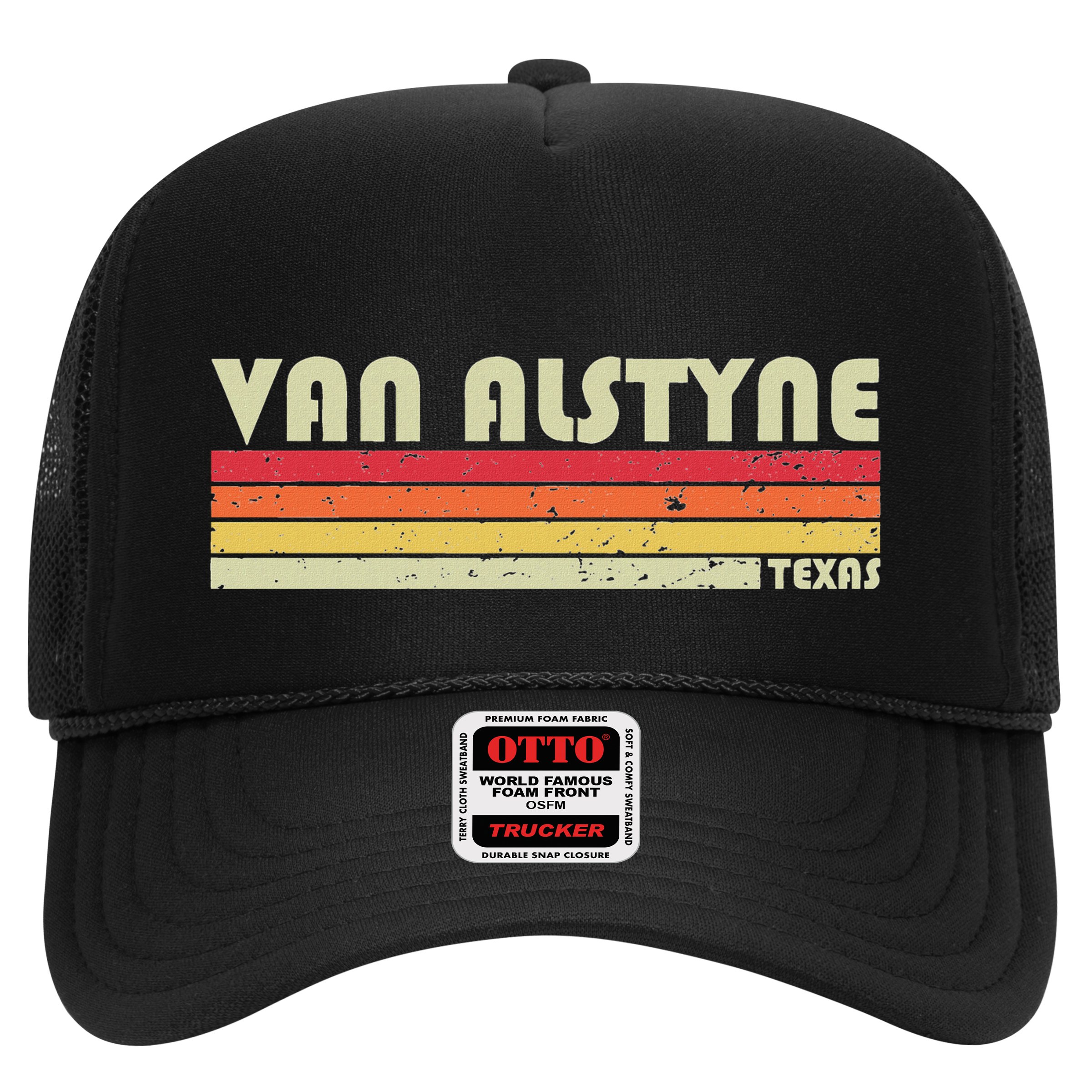 Van Alstyne Tx Texas Funny City Home Root Gift Retro 70s 80s Hat
