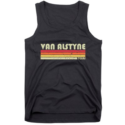 Van Alstyne Tx Texas Funny City Home Root Gift Retro 70s 80s Tank Top