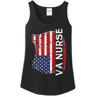 Veteran American Usa Flag Va Nurse Ladies Essential Tank