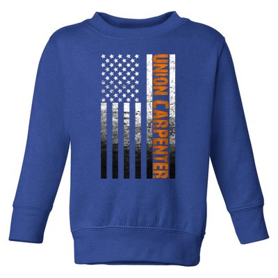 Vintage American Usa Flag Union Carpenter Woodworking Gift Funny Gift Toddler Sweatshirt