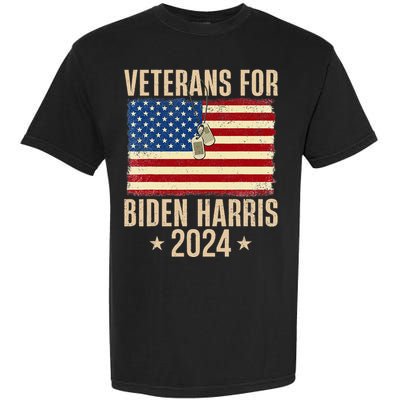 Veterans American Usa Flag Biden Harris 202 Garment-Dyed Heavyweight T-Shirt